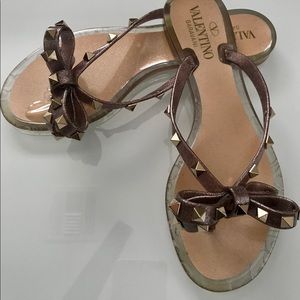 Valentino Rockstud PVC Thong- Multicolor Glitter